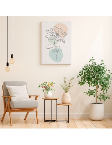 Cuadro Abstracto de Flores 35x50cm Canvas Diseño 0213