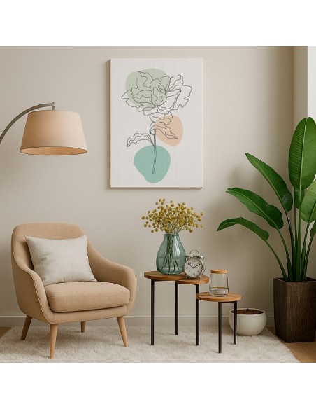 Cuadro Abstracto de Flores 35x50cm Canvas Diseño 0214