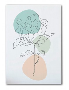 Cuadro Abstracto de Flores 35x50cm Canvas Diseño 0215