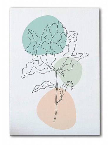 Cuadro Abstracto de Flores 35x50cm Canvas Diseño 0215