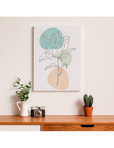 Cuadro Abstracto de Flores 35x50cm Canvas Diseño 0215