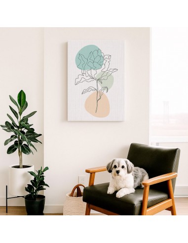 Cuadro Abstracto de Flores 35x50cm Canvas Diseño 0215