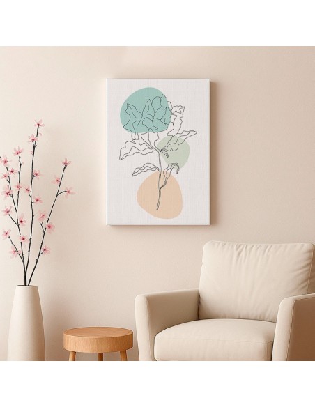 Cuadro Abstracto de Flores 35x50cm Canvas Diseño 0215