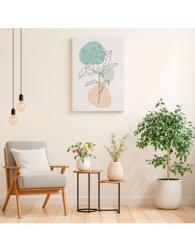 Cuadro Abstracto de Flores 35x50cm Canvas Diseño 0215