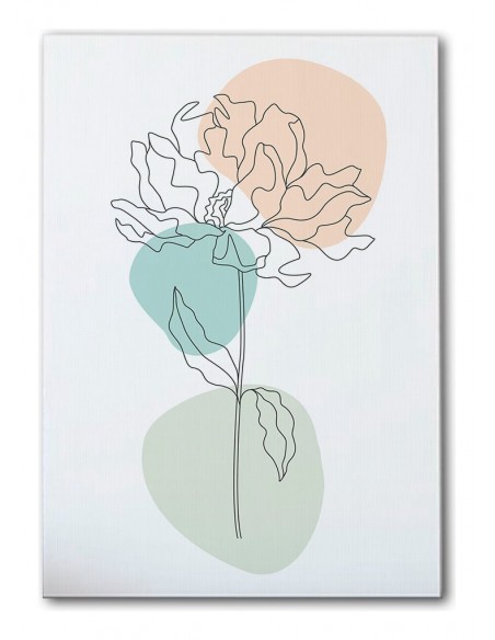 Cuadro Abstracto de Flores 35x50cm Canvas Diseño 0216