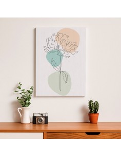 Cuadro Abstracto de Flores 35x50cm Canvas Diseño 0216 2