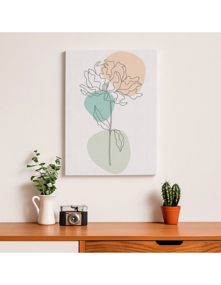 Cuadro Abstracto de Flores 35x50cm Canvas Diseño 0216