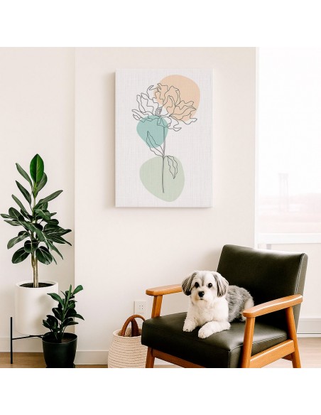 Cuadro Abstracto de Flores 35x50cm Canvas Diseño 0216