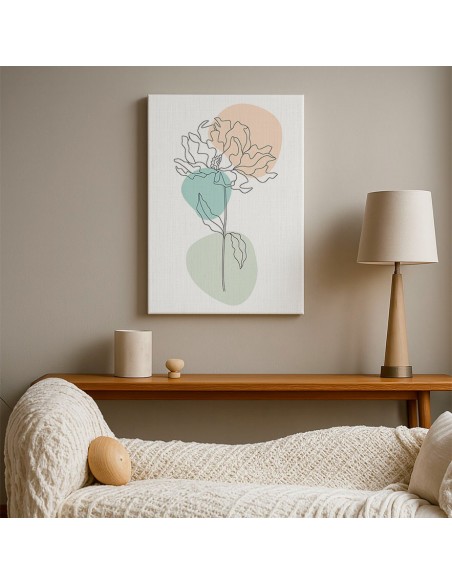 Cuadro Abstracto de Flores 35x50cm Canvas Diseño 0216