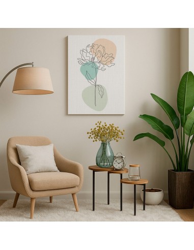 Cuadro Abstracto de Flores 35x50cm Canvas Diseño 0216