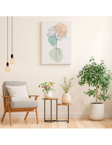 Cuadro Abstracto de Flores 35x50cm Canvas Diseño 0216