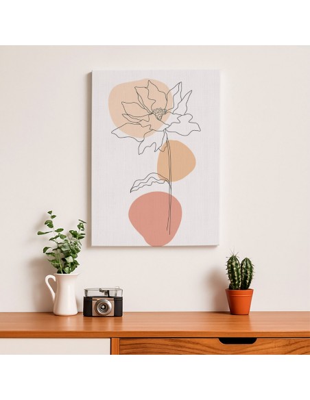 Cuadro Abstracto de Flores 35x50cm Canvas Diseño 0217