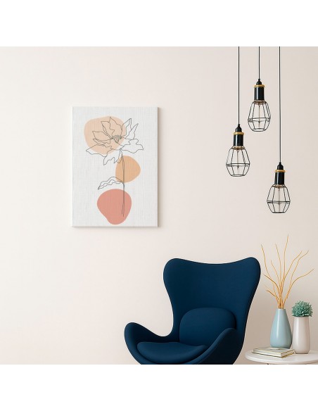 Cuadro Abstracto de Flores 35x50cm Canvas Diseño 0217