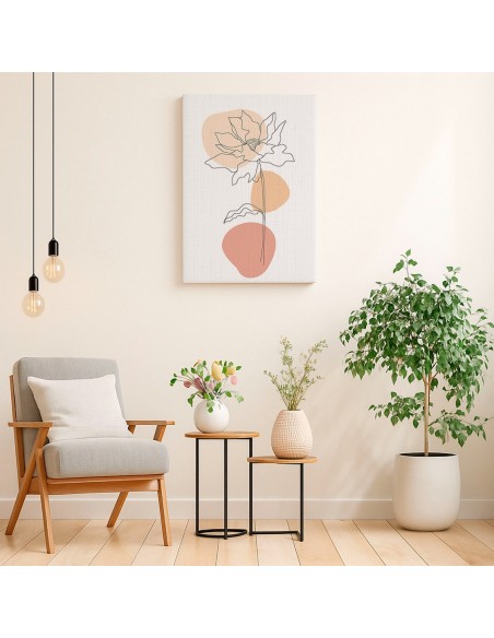 Cuadro Abstracto de Flores 35x50cm Canvas Diseño 0217