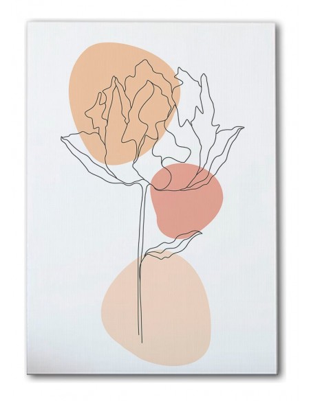 Cuadro Abstracto de Flores 35x50cm Canvas Diseño 0218