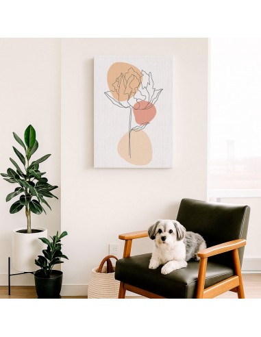 Cuadro Abstracto de Flores 35x50cm Canvas Diseño 0218