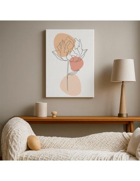 Cuadro Abstracto de Flores 35x50cm Canvas Diseño 0218