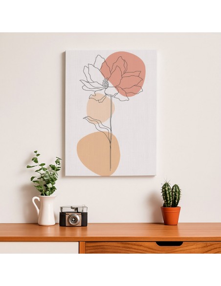 Cuadro Abstracto de Flores 35x50cm Canvas Diseño 0219