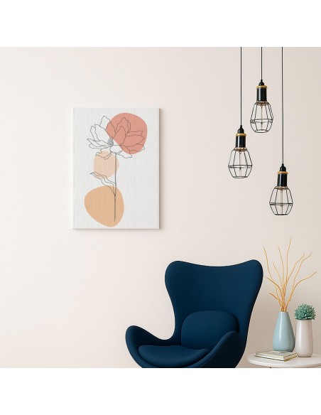 Cuadro Abstracto de Flores 35x50cm Canvas Diseño 0219