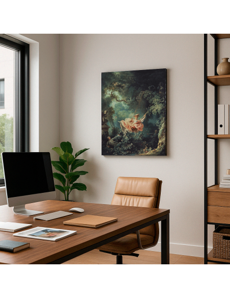 The Swing - Jean-Honoré Fragonard  50x62 cm Cuadro Lienzo Canvas