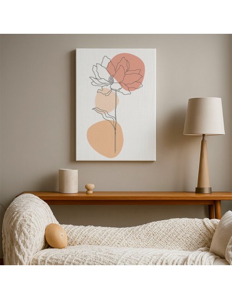 Cuadro Abstracto de Flores 35x50cm Canvas Diseño 0219