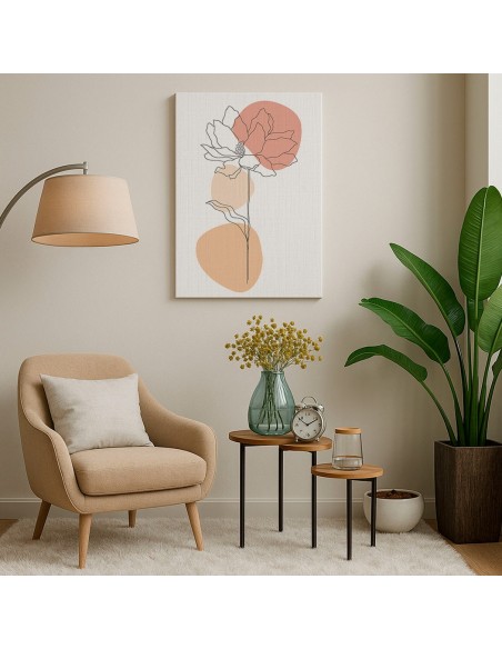 Cuadro Abstracto de Flores 35x50cm Canvas Diseño 0219