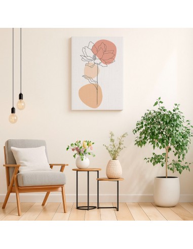 Cuadro Abstracto de Flores 35x50cm Canvas Diseño 0219