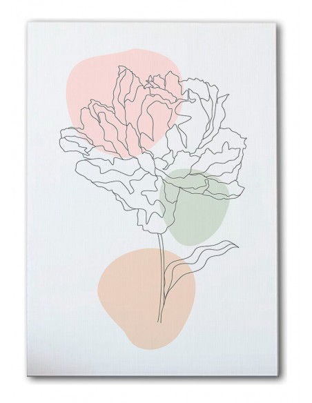 Cuadro Abstracto de Flores 35x50cm Canvas Diseño 0220