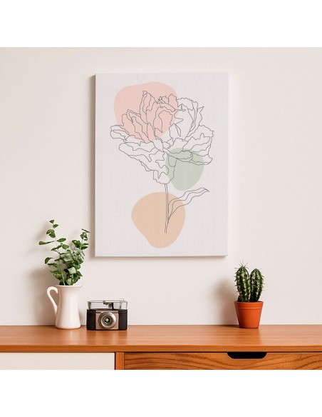 Cuadro Abstracto de Flores 35x50cm Canvas Diseño 0220