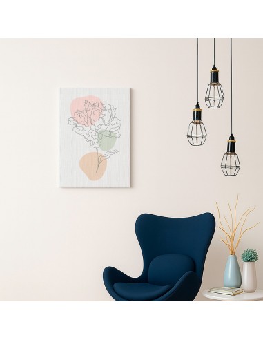 Cuadro Abstracto de Flores 35x50cm Canvas Diseño 0220