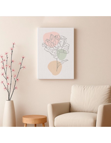 Cuadro Abstracto de Flores 35x50cm Canvas Diseño 0220