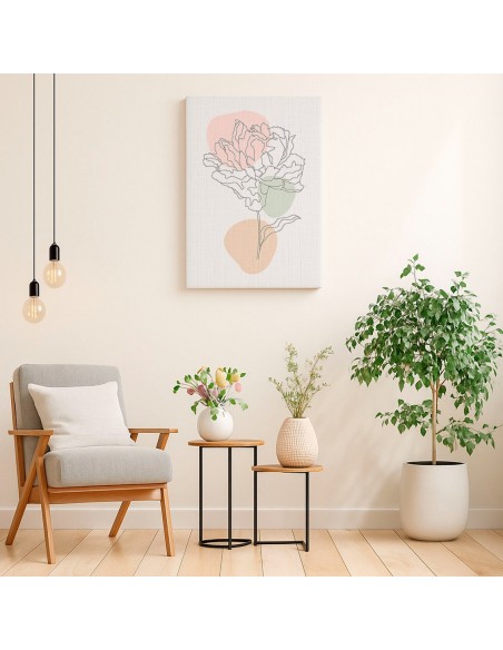 Cuadro Abstracto de Flores 35x50cm Canvas Diseño 0220