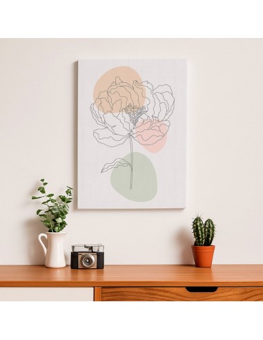 Cuadro Abstracto de Flores 35x50cm Canvas Diseño 0221