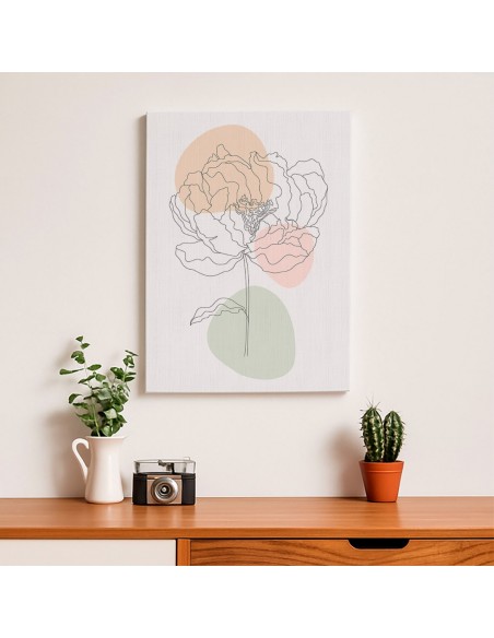 Cuadro Abstracto de Flores 35x50cm Canvas Diseño 0221