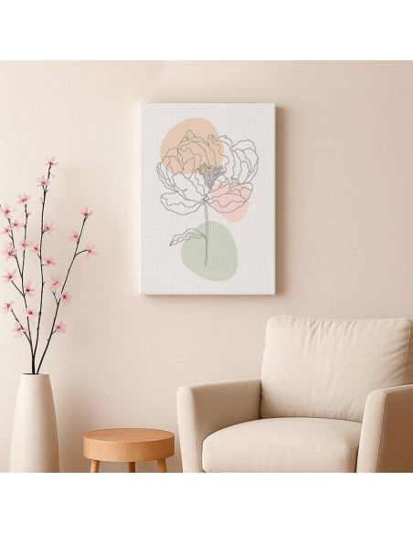 Cuadro Abstracto de Flores 35x50cm Canvas Diseño 0221