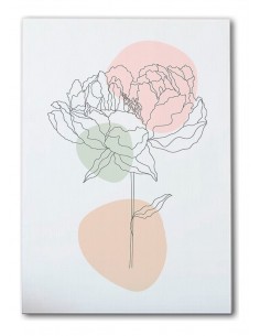 Cuadro Abstracto de Flores 35x50cm Canvas Diseño 0222