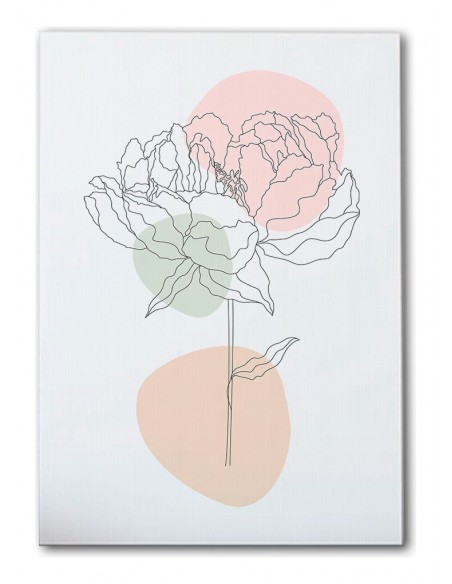 Cuadro Abstracto de Flores 35x50cm Canvas Diseño 0222