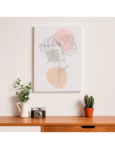 Cuadro Abstracto de Flores 35x50cm Canvas Diseño 0222