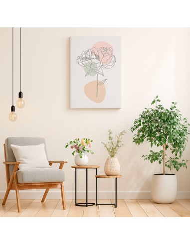 Cuadro Abstracto de Flores 35x50cm Canvas Diseño 0222