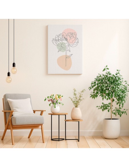 Cuadro Abstracto de Flores 35x50cm Canvas Diseño 0222