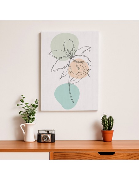 Cuadro Abstracto de Flores 35x50cm Canvas Diseño 0223