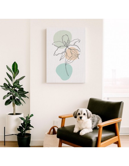 Cuadro Abstracto de Flores 35x50cm Canvas Diseño 0223