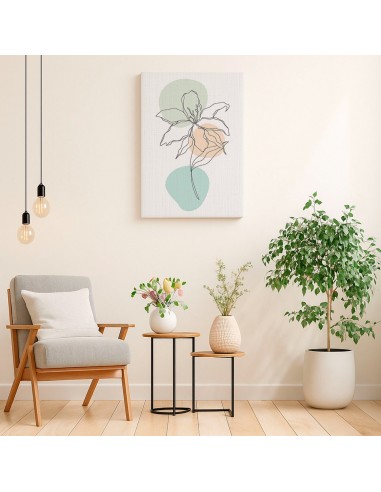 Cuadro Abstracto de Flores 35x50cm Canvas Diseño 0223