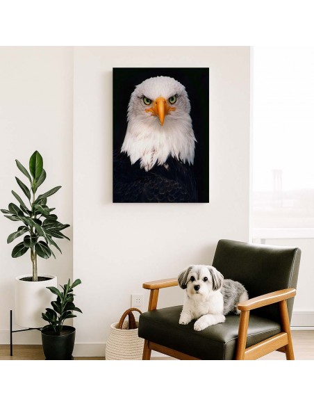 Cuadro Aguila de Mirada Firme en canvas Lienzografia de OSGESTUDIO
