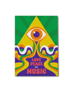 Cuadro Amor Paz y Musica en canvas Lienzografia OSGESTUDIO 2