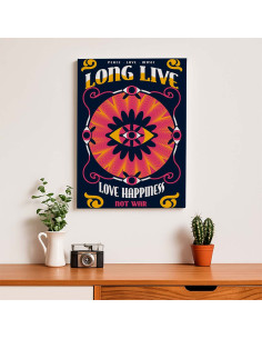 Cuadro Amor y Felicidad Psicodelica en canvas Lienzografia OSGESTUDIO 2