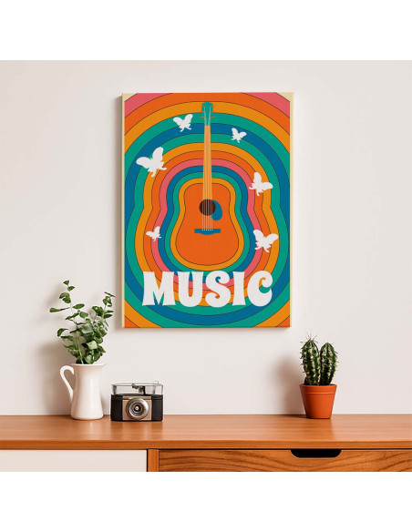Cuadro Arcoiris Musical en canvas Lienzografia OSGESTUDIO