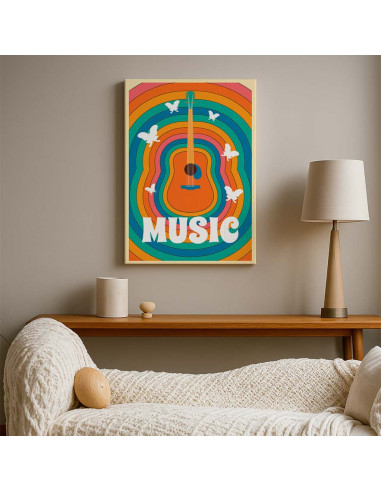 Cuadro Arcoiris Musical en canvas Lienzografia OSGESTUDIO