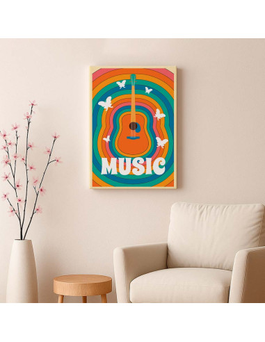 Cuadro Arcoiris Musical en canvas Lienzografia OSGESTUDIO