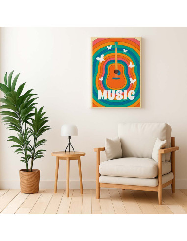 Cuadro Arcoiris Musical en canvas Lienzografia OSGESTUDIO